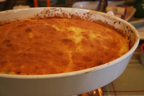Soufflé of macaroni and cheese